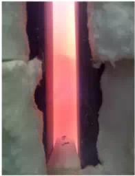 石英材質的氯化反應器可觀察床層流化狀態