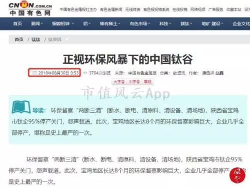 風云研報 | 鈦產業：被忽略的高端制造基礎材料悄然回暖