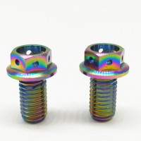改装摩托用M8x20/25/30等法兰头外六角钛螺丝