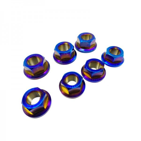 廠家生產定制摩托車改裝電機電鈦合金法蘭螺母 高品質圖2