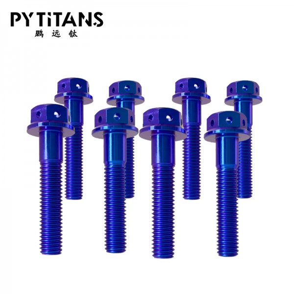 鈦合金法蘭頭六孔螺栓 GR5摩托車 廠家支持定制圖2