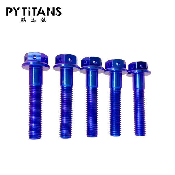 鈦合金法蘭頭六孔螺栓 GR5摩托車 廠家支持定制圖3