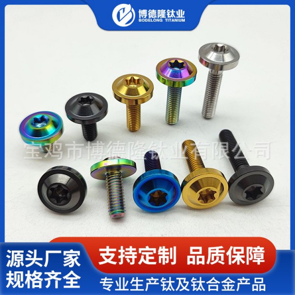 鈦業批發定制鈦合金螺絲/鍍色炫彩鈦螺絲螺栓/內外六角螺栓圖4