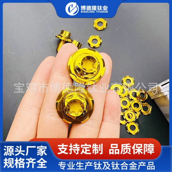 鈦業批發定制鈦合金螺絲/鍍色炫彩鈦螺絲螺栓/內外六角螺栓圖2