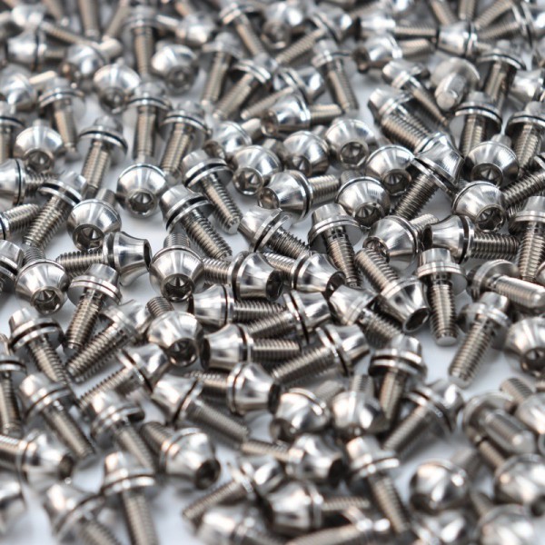 鈦合金水壺架螺絲/水壺裝備鈦螺絲帶墊片/M5*12山地車自行車螺絲圖3