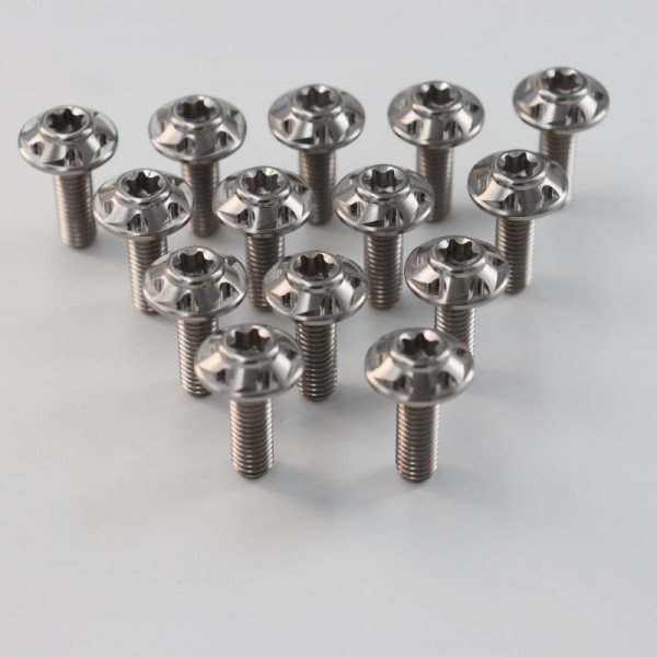 TS摩托車M6*15鈦合金螺絲內(nèi)梅花飛碟傳動蓋螺絲內(nèi)六角鈦螺絲圖2