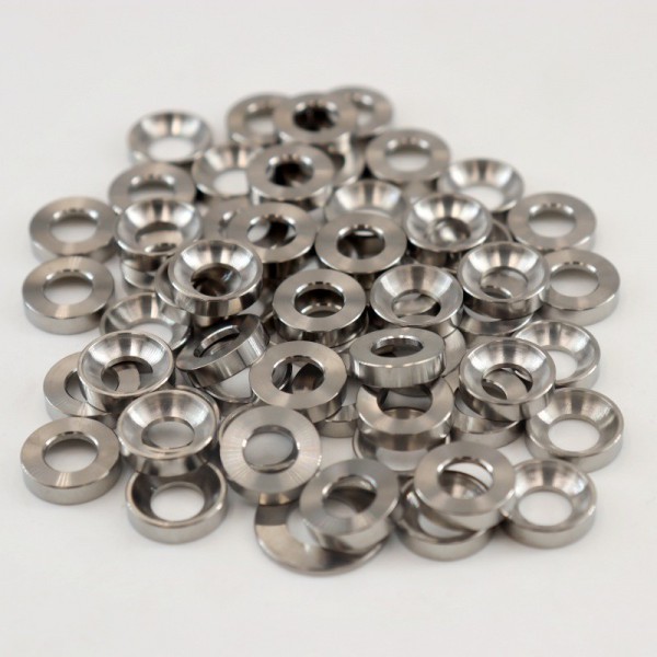 鈦合金M6凹凸墊片鈦合金 bb5/bb7剎車夾器固定裝飾螺絲墊片墊圈圖2