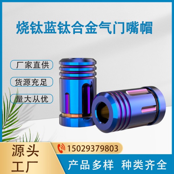 汽車摩托車燒鈦氣嘴帽越野車電動車自行車氣嘴蓋鈦合金氣嘴芯帽圖2