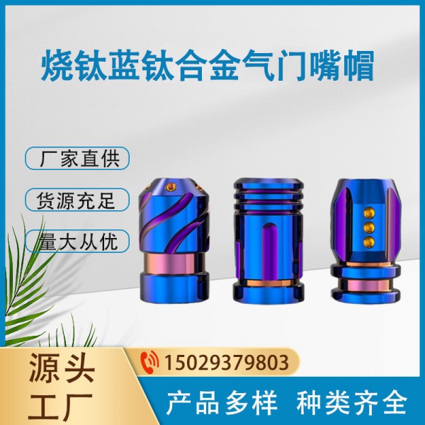 汽車摩托車燒鈦氣嘴帽越野車電動車自行車氣嘴蓋鈦合金氣嘴芯帽圖4