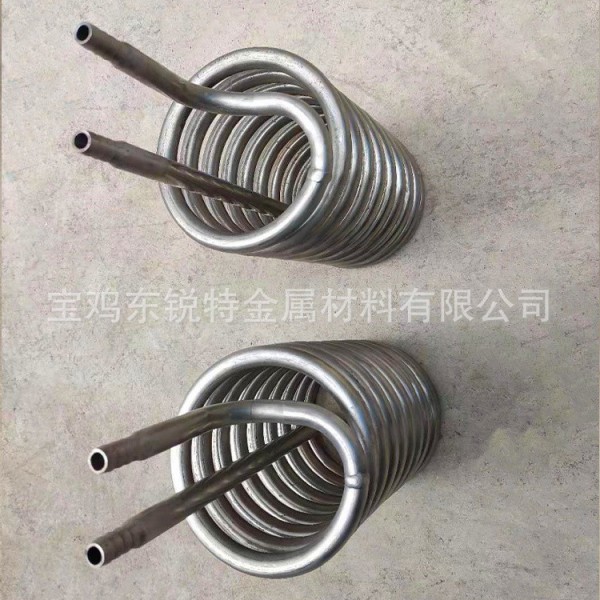化工設備用鈦盤管TA2鈦彎管鈦冷卻管鈦U型盤管鈦換熱管加工圖2