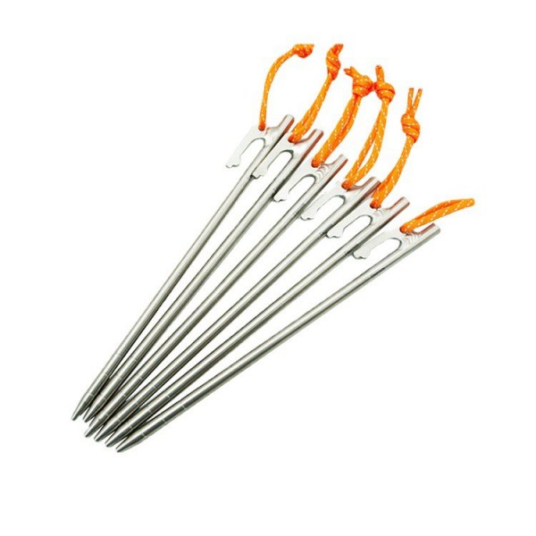 遠航鈦業戶外野營登山加長天幕帳篷高強度鈦合金帳篷地釘7*200mm圖3